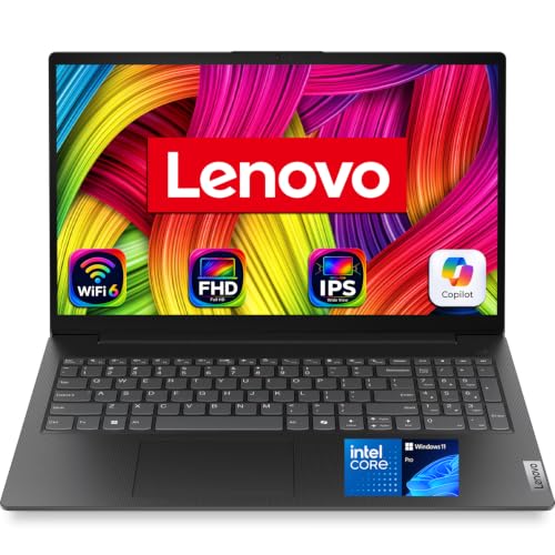 Image of Lenovo V15 Ultra Slim Business & Student Laptop, 15.6 inch FHD IPS Display, Powerful Intel Quad-Core Processor, 8GB DDR5 RAM, 1TB PCIe SSD, Wi-Fi 6, Ethernet(RJ45), HDMI, Windows 11 Pro, Copilot AI PC