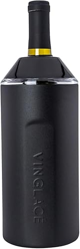 Vinglacé Recipiente aislante para vino de acero inoxidable Negro -,Coral,marino,Rosa,Sea Glass,Blanco,Azul fresco,Cobre,Evergreen,Grafito,Oro