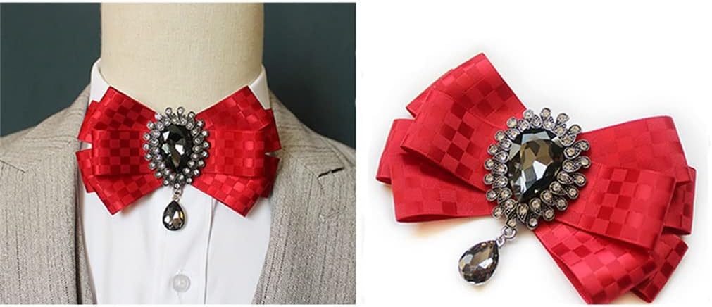 JSEIAJB Collar Flower Male Pendant Suit Shirt Accessories Groom Best Man Show Bow Tie