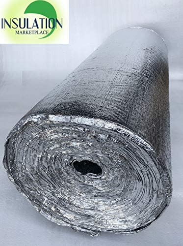 SmartSHIELD -3mm 48"x100Ft Reflective Insulation roll, Foam Core Radiant Barrier, Thermal Insulation Shield, Commercial Grade - Pure Aluminum