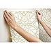 RoomMates RMK10687WP White and Metallic Gold Shatter Geometric Peel and Stick Wallpaper 20.5