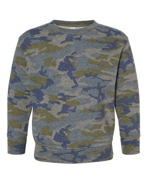 RABBIT SKINS Toddler Fleece Long Sleeve Pullover Sweatshirt, Vintage Camo, 2