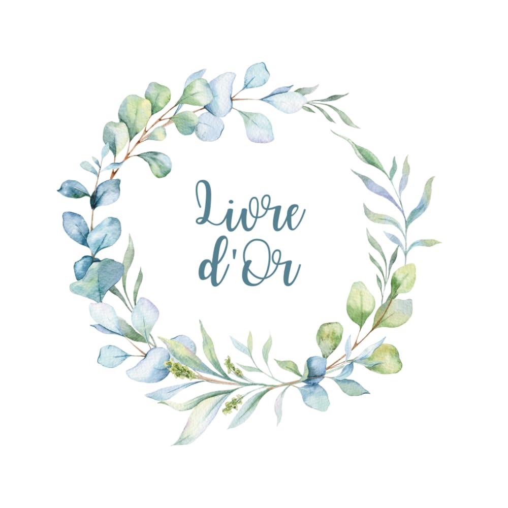 Livre d’Or carré feuillage : Mariage, Anniversaire, EVJF, Baby shower, Pacs, Baptême, Départ retraite, Gîte, Airbnb | 100 pages à remplir | Pages vierges