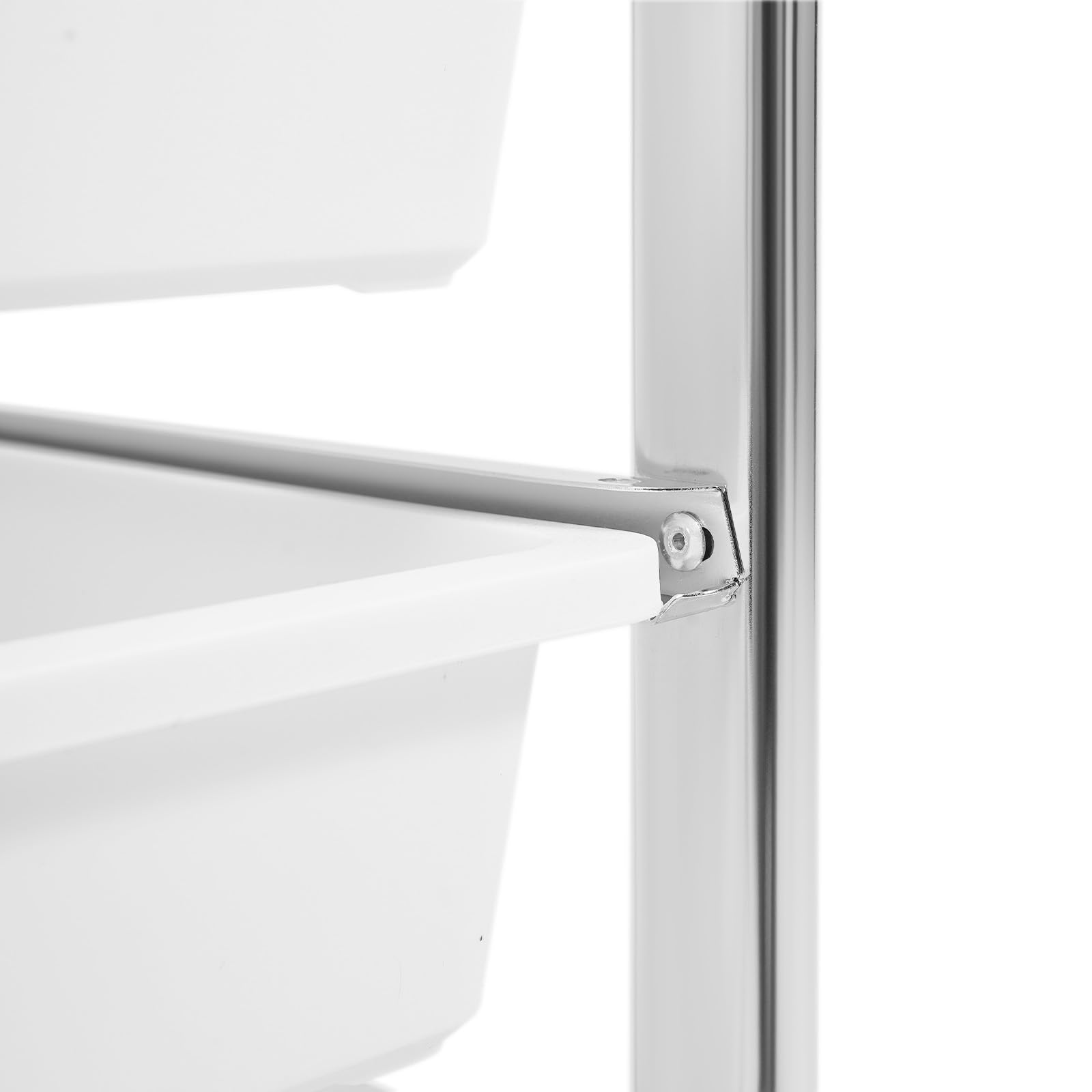 Carro de manicura regulable en altura blanco 100 kg 3 capas ruedas bandeja 20,87-30,31 pulgadas 12,2 x 14,96 x 17,32 pulgadas