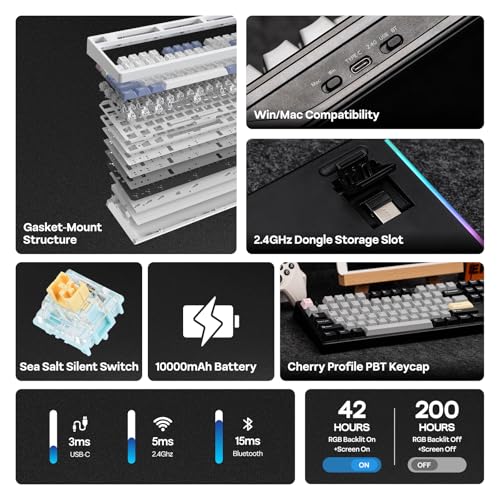 Teclado Mecánico Full Size TH108 PRO Inalámbrico miniatura 2