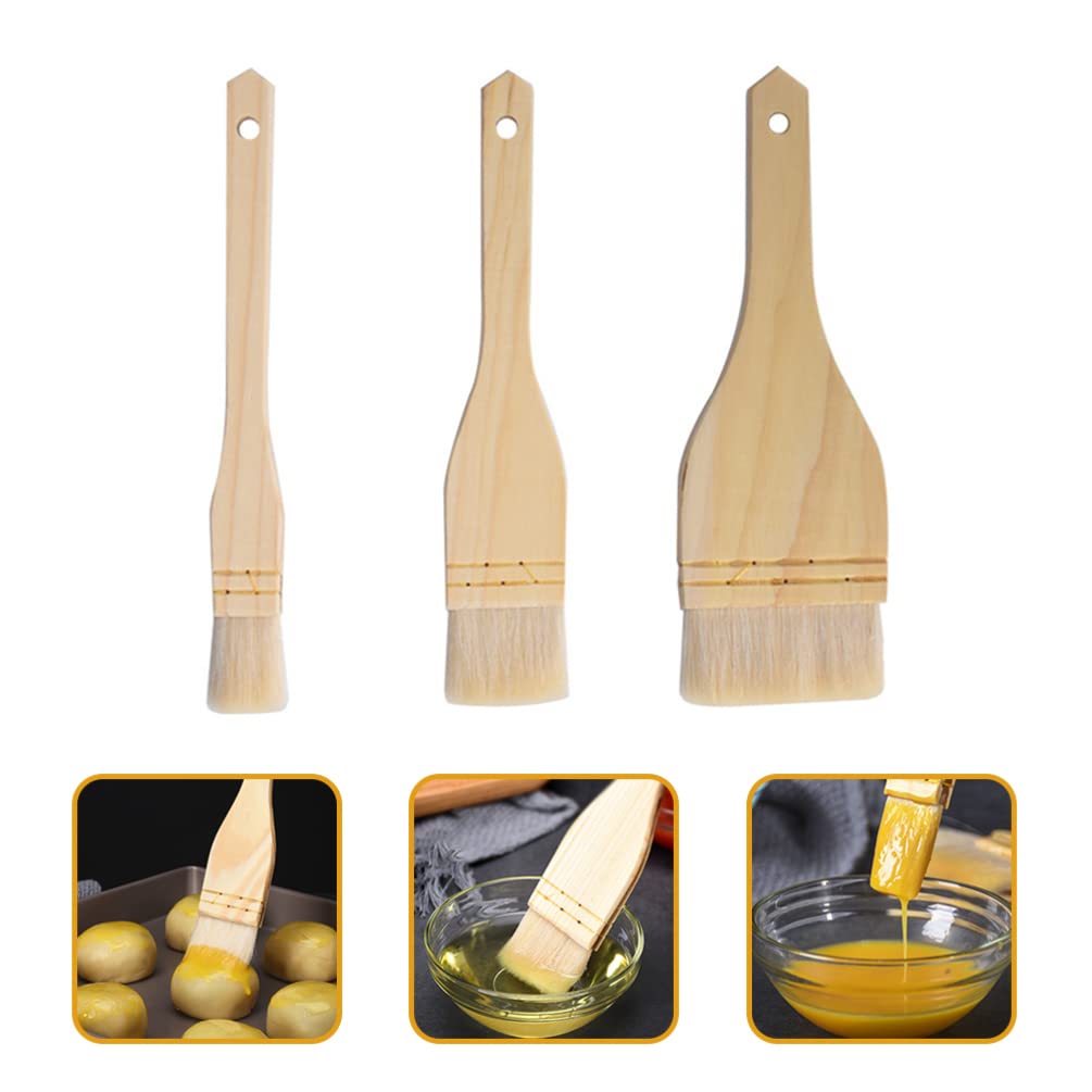 iplusmile 3pièces Brosse Laine Multi-Usage pour Barbecue Pâtisserie Et Sauces Accessoires De Cuisine pour Et Grillage