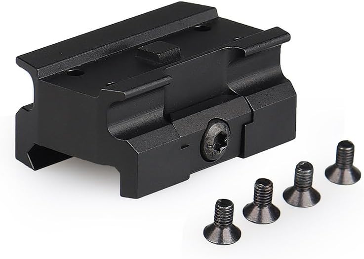 T2RDS Red Dot Riser Mount Metal Heighten Base Tactical Optics Integrated Low Profile Adapter Kits，Compatible with T1/T2 Footprint Red Dot Sights Scopes Mounting，for 20mm Picatinny Rail，CNC Aluminium