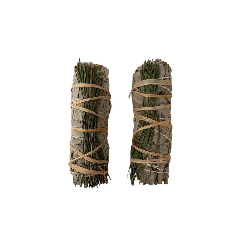 VIE Smudge Stick, White Sage and Sweet Grass 4", Pack of 2