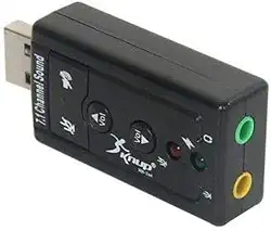 Adaptador Placa de Som USB 7.1 - Áudio Surround Imersivo, Entrada P2 (3.5mm) para PC, Notebook e PS4/PS5. Ganhe Vantagem em Jogos!