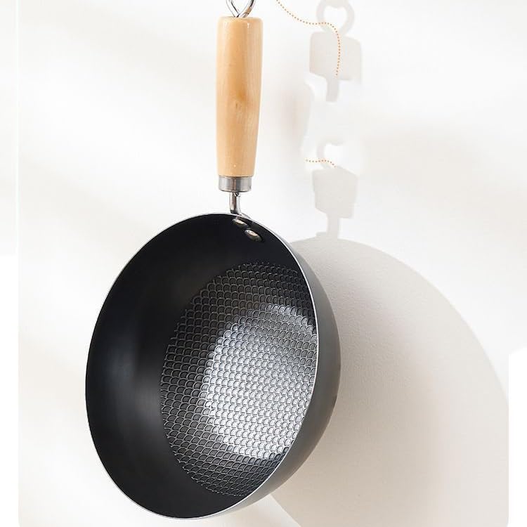 Wok grande con mango antiadherente para cocina a gas miniatura 3