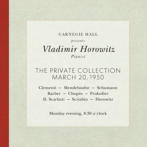 Play Vladimir Horowitz live at Carnegie Hall - Recital March 20