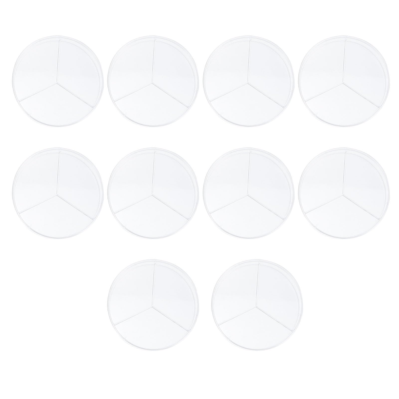 Lot de 10 Boîtes de Petri Transparentes Stériles à Trois Compartiments 90 MM pour Laboratoire Culture Bactérienne et Microbiologie Couvercles pour Observation Facile