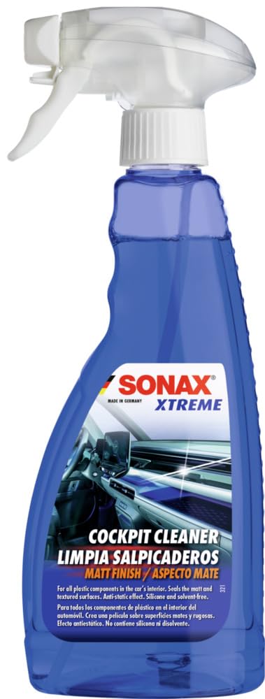 SONAX XTREME COCKPIT CLEANER (500 ml) - For all plastic components in the car's interior. Seals the matt and textured surfaces. | Item-No. 02832410-810