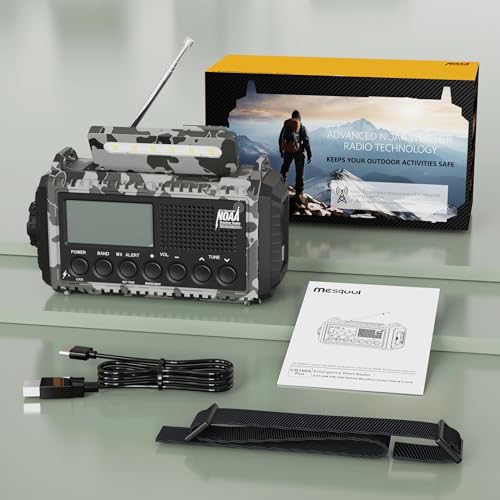 Mesqool Emergency Radio NOAA/AM/FM/SW, 12000mAh Battery Powered - image 8