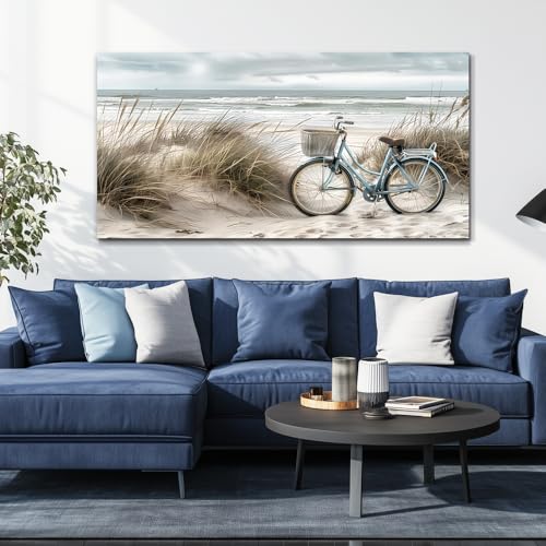 ERQINHUA Canvas Wall Art For Kitchen Dining Room Vintage Decor Lawn Paintings With Marine Beach Landscape Painting Office Living Room Bedroom Decoration Home Decor, Can Be Hung Directly 20 "X 40"