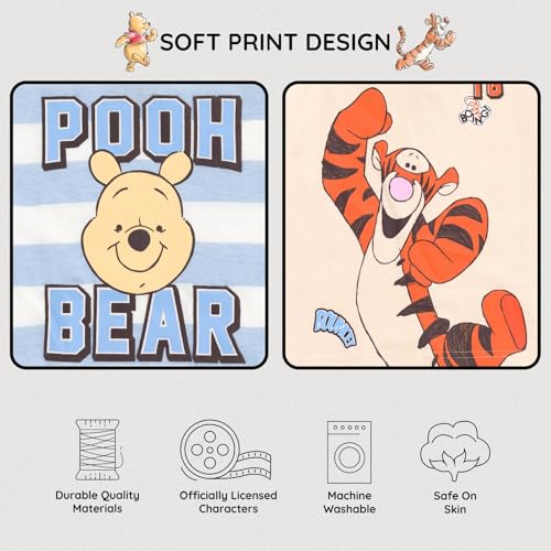 Disney Winnie the Pooh Toddler Boys' 2-Pack T-Shirts Tigger Blue Peach 2T - image 6