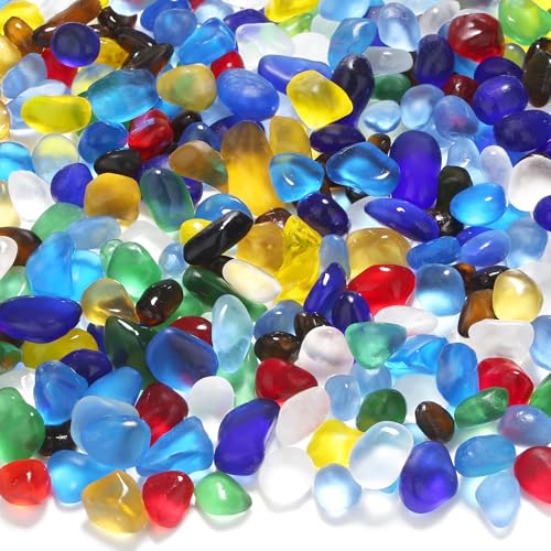 MAIBAOTA Colorful Frosted Sea Glass Pebbles