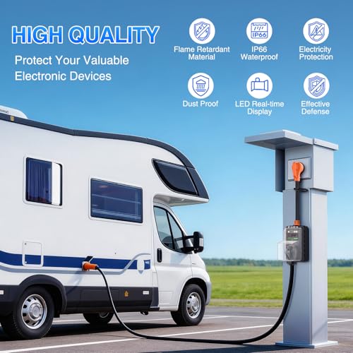 Image of Nilight 30 Amp RV Surge Protector 12000 Joules Circuit Analyzer