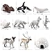 NatureMan Mini Arctic Animals Toys Set 10PCS Polar Animal Figurines Toy PlaysetIncludes Polar Bear Seal Reindeer Wolf Rabbit Arctic Fox Igloo for Toddlers Birthday Gift
