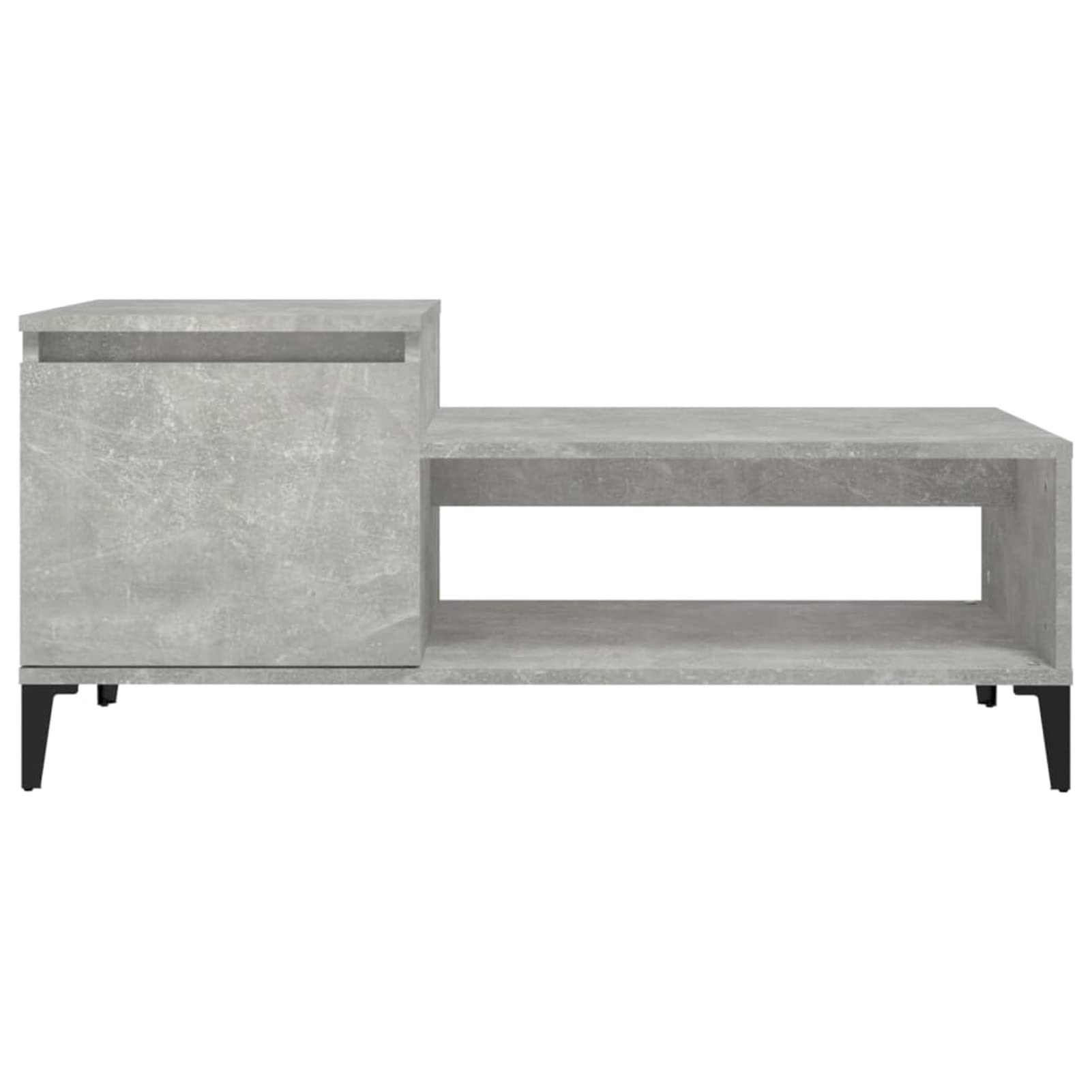 Homgoday Tavolino da caffè grigio cemento 100 x 50 x 45 cm, tavolino da tè per soggiorno, sala ricevimenti per ospiti, camera da letto e ufficio, mobili 1222