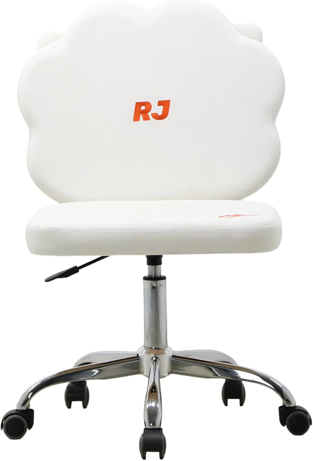 Impressions Vanity BT21 RJ Swivel Vanity Chair with Ultra Soft Velvet Fabric, Features Padded Polyurethane Foam, 360 Degree Spin and Smooth Rolling Wheels, Adjustable Height with Silver Base