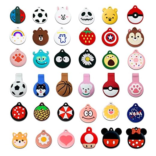 iPCA Cover Porta Chiavi per Apple AirTag, PortaChiavi in Silicone Morbido, Portachiavi Personalizzato per Apple Air Tag, Portachiavi Auto per Apple Tag, GPS Tracker, Portachiavi Casa, Fantasia Cartoon
