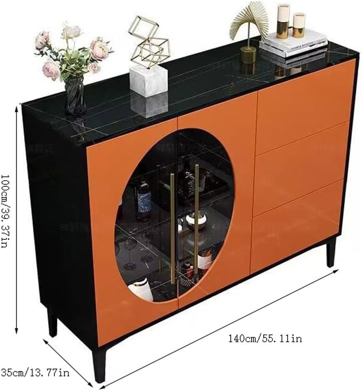Buffet Cabinet Sideboard Modern Minimalist Tea Cabinet Storage Kitchen Tableware Living Room Wall Buffet Cabinet with Storage