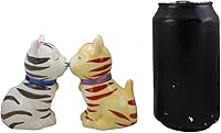 Vista 7 de Ebros Gift Kissing Orange and Gray Striped Tabby Cats Salt and Pepper Shakers Fun Kitchen Dining Ceramic Decor Figurines 3.25 "H Feline Cat Kitty