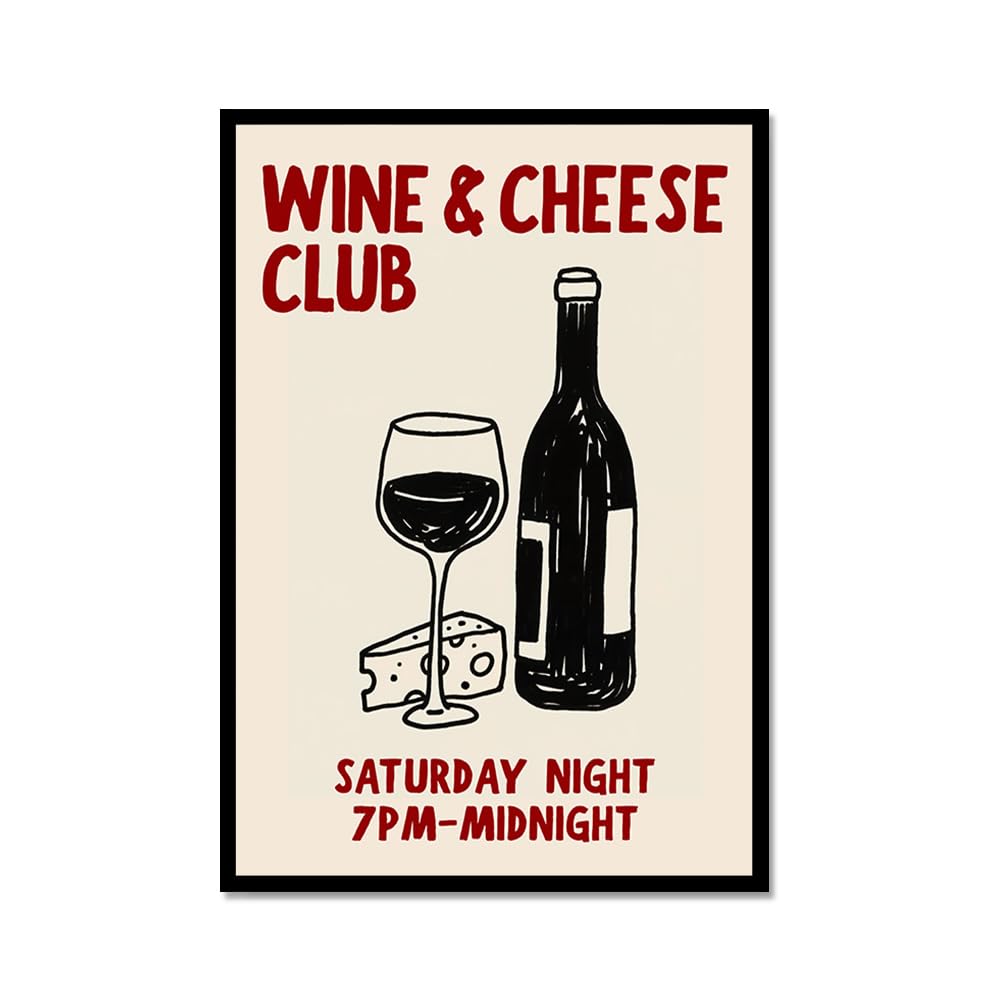 Retro-Lebensmitteldrucke, Spaghetti-Kaffee-Poster, trendige Küche, Wandkunst, Mokkakanne, Kaffee, Pasta-Liebhaber, Wein, Käse für Esszimmer, Bar, Café, Dekor (SKU3, 40 x 60 cm, schwarzer Metallrahmen)
