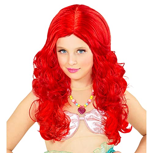 W WIDMANN MILANO Party Fashion - Kinderperücke Meerjungfrau, lange Haare, Kunsthaarperücke, Unterwasserwelt