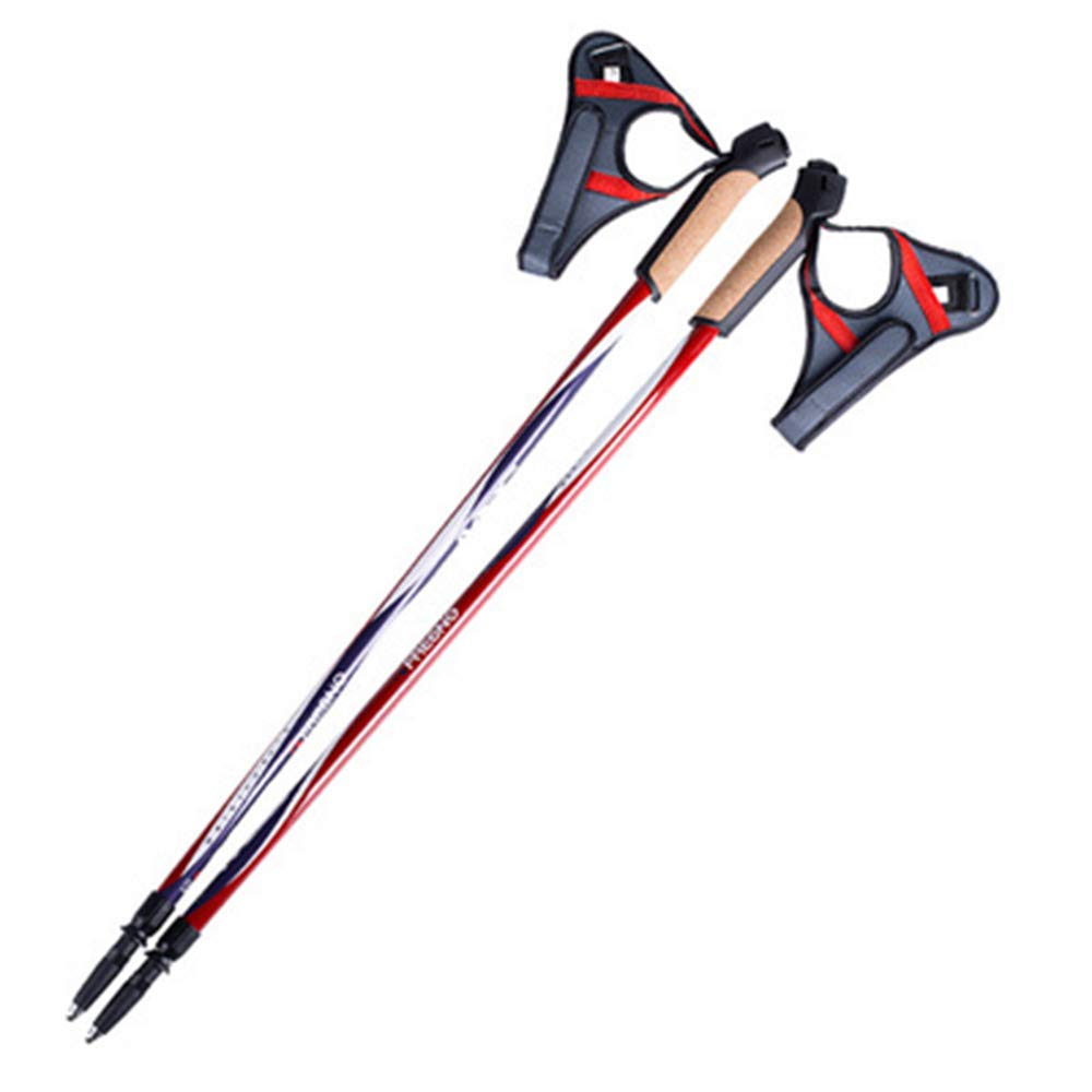 Aluminum Trekking Poles 2 pcs - Adjustable, Shock-Absorbent Portable Walking & Running Sticks Hiking Pole for Hiking, Camping, Mountaining, Backpacking, for Men/Women