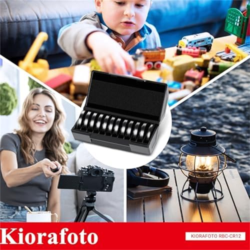 2 x Pack CR2032 CR2025 CR2016 Batteriefachhalterung, 2024 Neue Upgrade-Knopfzellenbatteriefachorganisation für 24 CR2032/CR2025/CR2016 Knopfzellenbatterien, die in Standard-D-Batterieschlitze passen