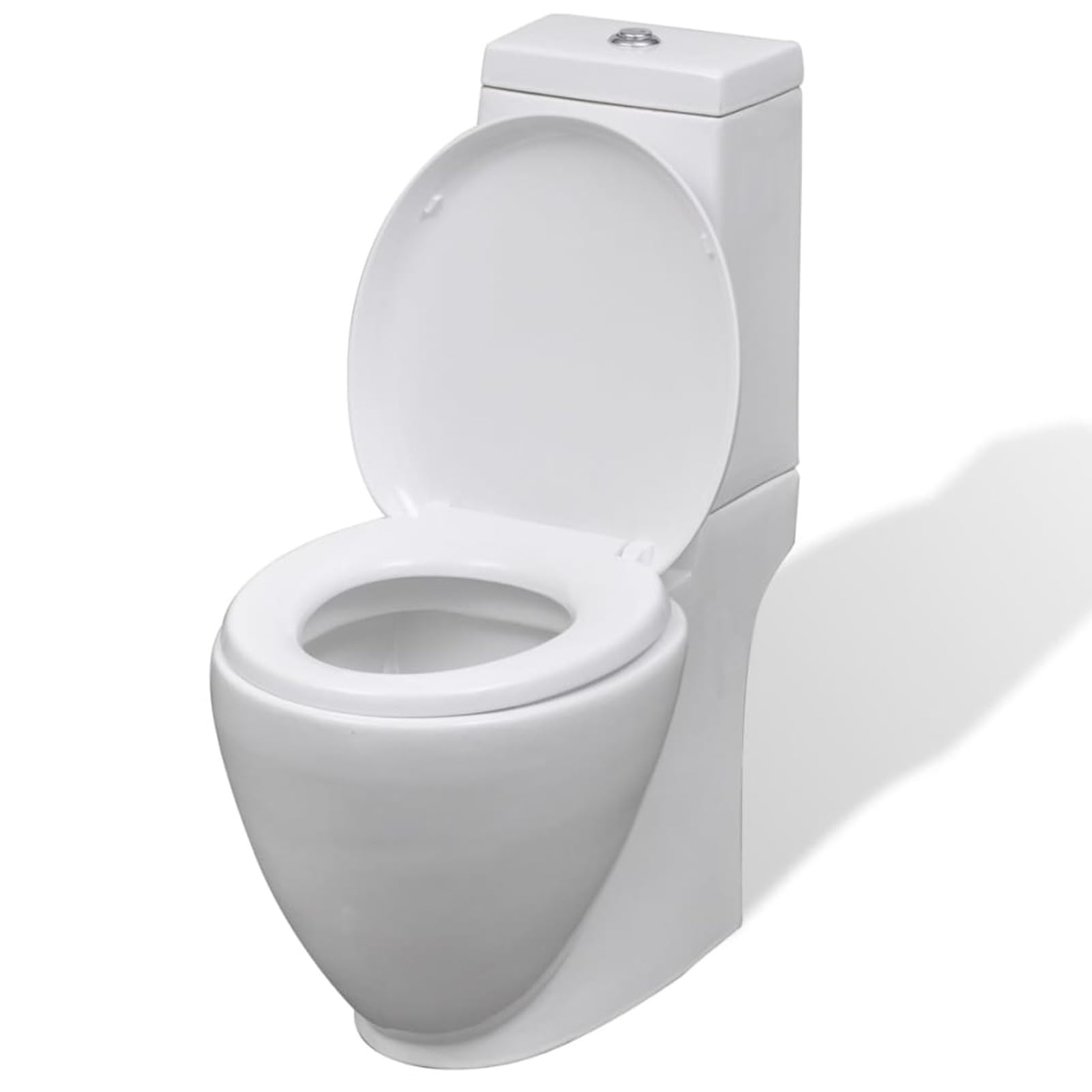 Set Toilette e Bidè in Ceramica Bianca,Set Toilette da Campeggio,Portatile e Supporto Lavamani,Mobili da Interni/Esterni-270566