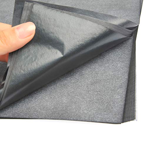 200 Sheets Carbon Paper, Black Transfer Tracing Paper Carbon Copy Paper Graphite Paper with 5 Pcs Embossing Stylus Dotting Tools for Woodworking Patterns, Paper, Canvas, Art Craft - Thumbnail 3
