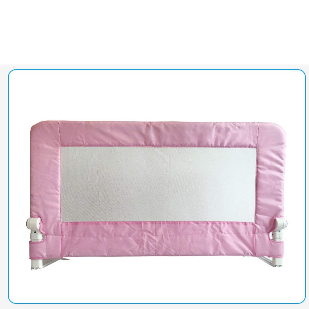 Barandilla de Cama, barandilla de Cama, barandilla de Cama anticaídas, Malla Transpirable abatible hacia Abajo, Rosa, 102 cm
