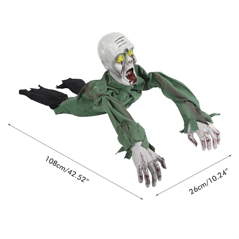 JTLB Zombie strisciante di Halloween con Controllo vocale, 115cm (A Capo