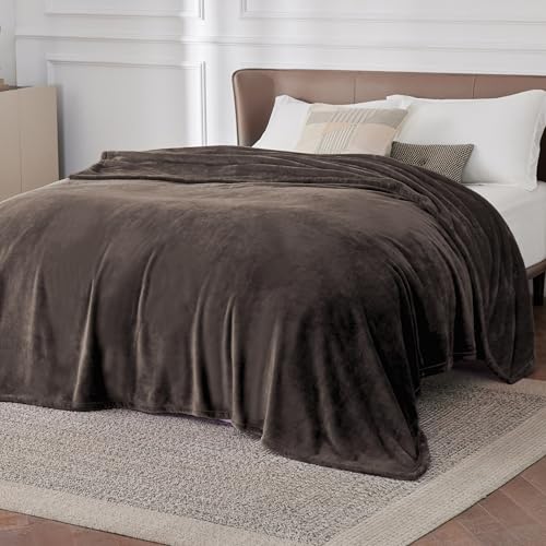 BEDSURE Kuscheldecke Flauschig Decke Fleecedecke - Wohndecke Warm Winter Weich, Sofadecke XXL, Decke Couch Blanket, Wohn- & Kuscheldecken Große 220x240cm, Sofa überwurfdecke Braun