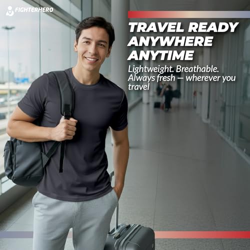 Image of Gym T Shirts for Men Workout | Sports Tshirt for Man | Running Mens T-Shirts | Polyester Men's T Shirt | Quick Dry fit Training Active Wear | Badminton Football Jersey Tshirts