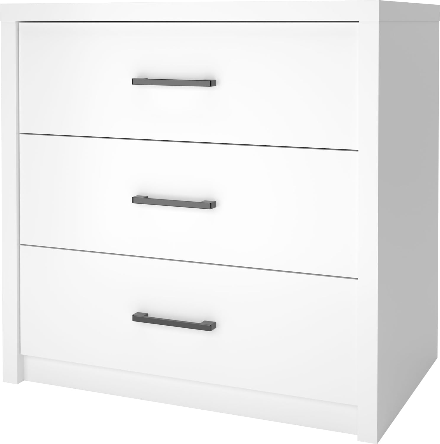 Zhiseek 3 Drawer Dresser for Bedroom, Wood Samll Chest of Drawers with Wide Storage Organizer, Mid-Century Modern Tall Nightstand for Closet, Entryway