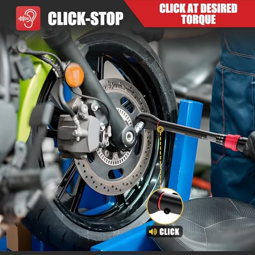 Image of VANPO Torque Wrench Set, 1 /4 inch 3 /8 inch 1 /2 inch Drive, for Bike, Motorcycle, Car | 20-240 In.lb, 5-45 Ft.lb, 10-170 Ft.lb with 3 Adapters,±3% Accuracy, Click Torque Wrenches, 72-Tooth,Dual Scale,Storage Case
