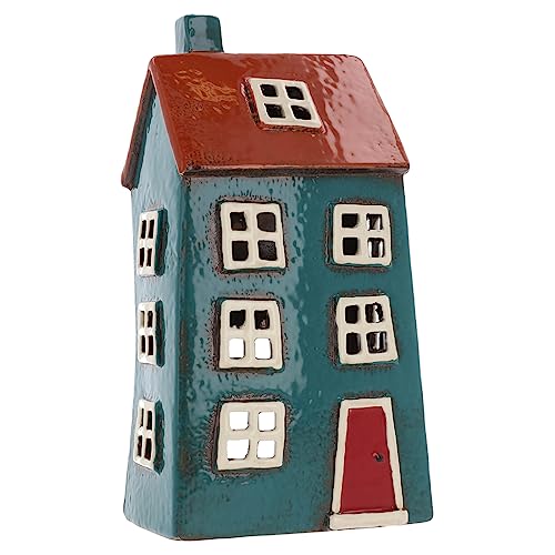Shudehill Giftware Ceramic Village Pottery Bright Colour Range Tealight Holder, beautiful house-warming gift, Home Ornament