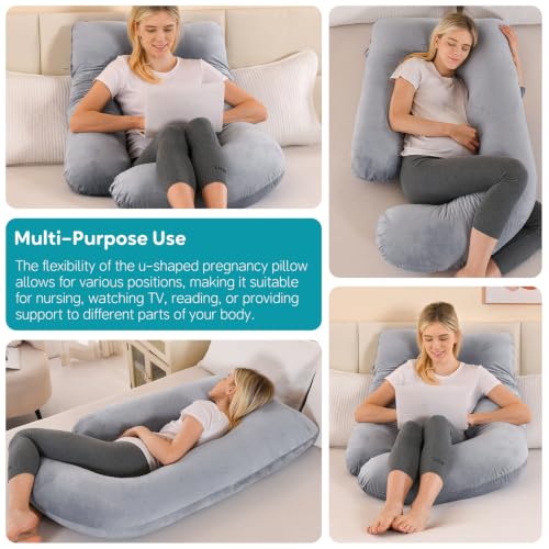 Image of U Shaped Pregnancy Pillow for Sleeping, Maternity Pillow for pregnant women