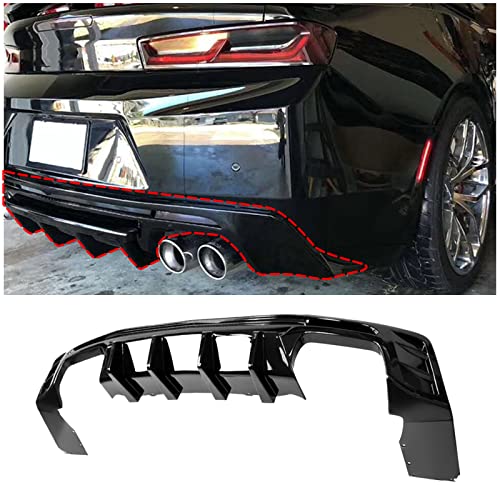 ZZDSNJ Rear Diffuser Bumper Lip Compatible with 2016-2022 Chevrolet Camaro Factory Style Lower Valance Glossy Black by ZZDSNJ - Image 2
