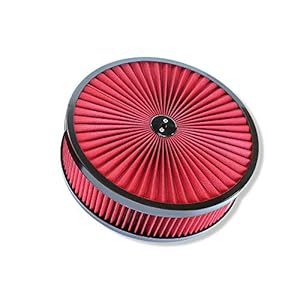 DEMOTOR PERFORMANCE 14″ x 4″ Round Air Cleaner With Washable Element & Recessed Base Chevy Ford GM