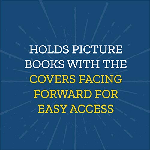 Really Good Stuff Large Plastic Book and Organizer Bins, Dividers, Built-in Label Holder, 13½" by 13½" by 7¾" (Neon Set of 4) - for Picture Books, Large Reference Books in Classroom or Home