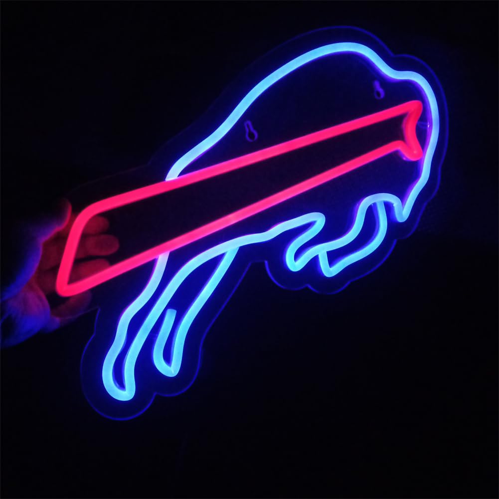 Neon Sign for Buffalo Wall Decor,Man Cave Beer Bar Pub,Game Room,Garage,Christmas Birthday Party Decor Gift