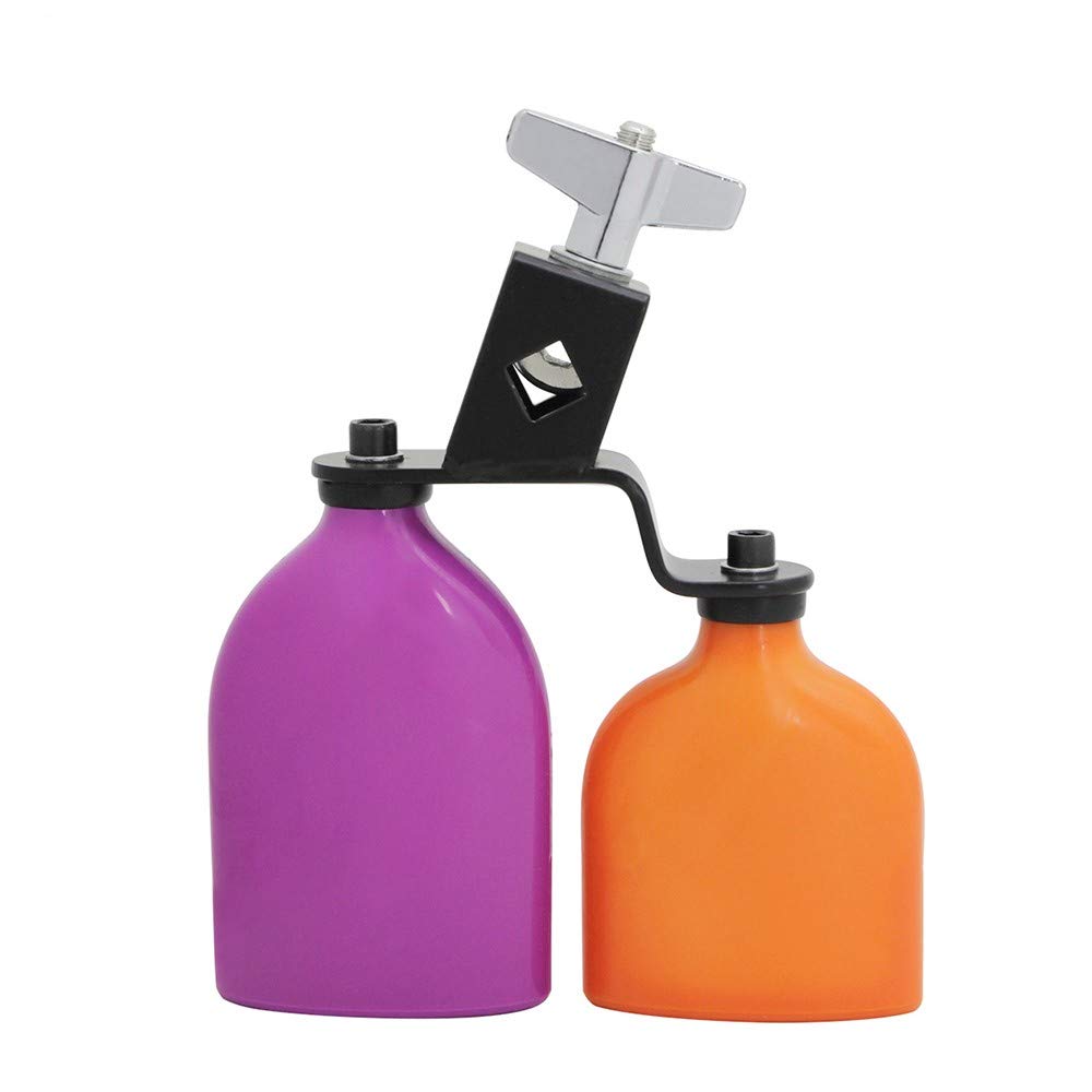 WildCard India Bicolor Cowbell for Drum Set High and Low Tones Midium Size Double Mounted Bell Kit-image-31