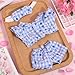 Doll Clothes Set, 3-Piece Blue Pajamas Accessories Include Pajamas, Sleep Pants & Eye Masks, Cute Toy Clothes for 6.7in Doll, Only Include Outfit