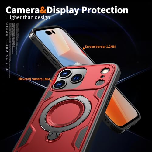 Coque Armure iPhone 17 Pro Max Rouge pour Éviter les Chocs et Bris d'Écran - 5