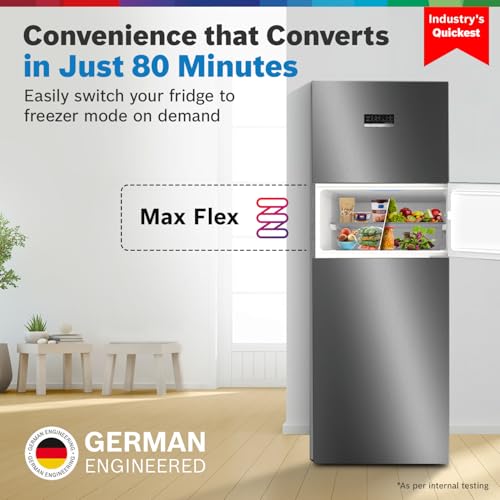 Image of Bosch 335L Max Flex,3 Star,8 in 1 Convertible,Vario Inverter,Frost Free Triple Door Refrigerator,Smoky Silver (CMC36K03NI)Interactive Display|18 Hrs Cooling Retention|Adaptive UI|Vita-Fresh Technology